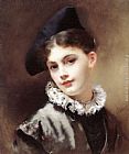 Gustave Jean Jacquet Famous Paintings - A Coquettish Smile